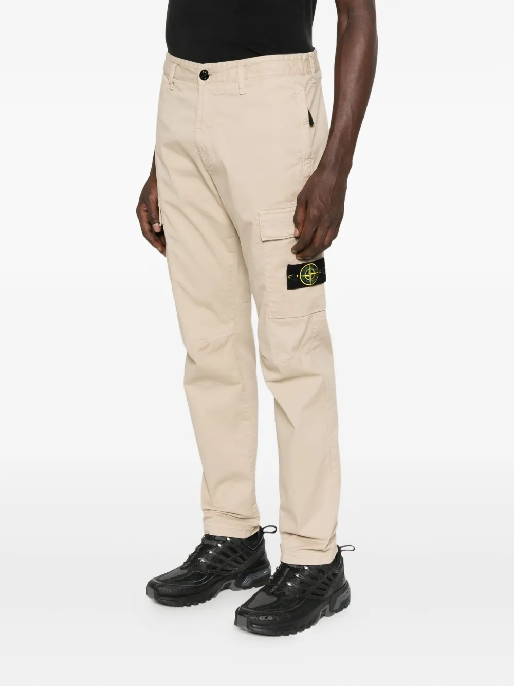 Stone Island patch-pocket cargo pants Beige