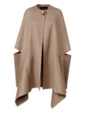 Fabiana Filippi button-fastening patch-pocket cape - Brown