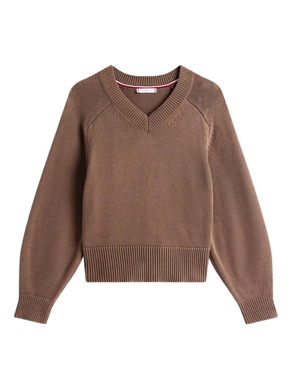 Tommy Hilfiger V-neck Sweater In Brown