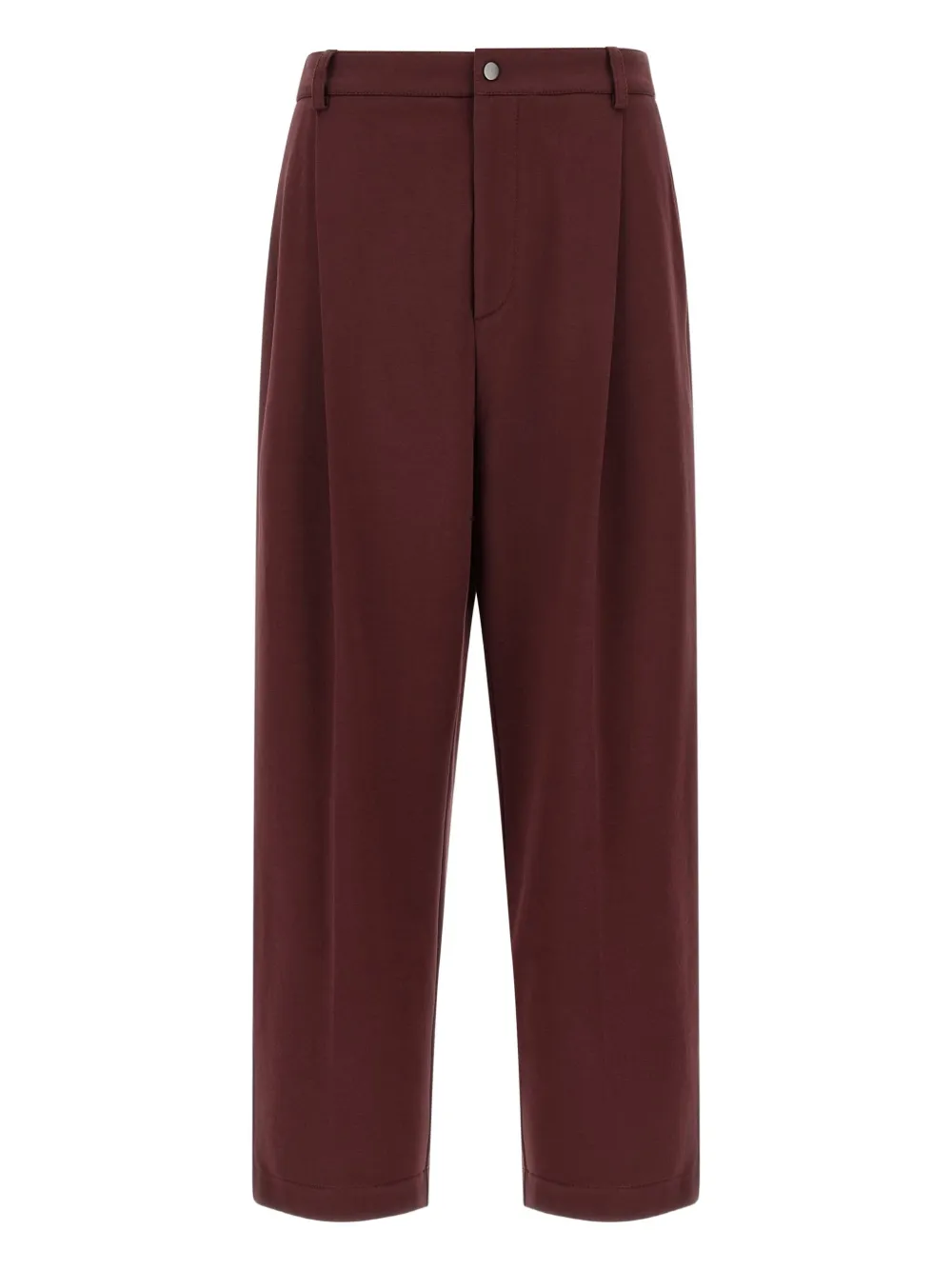 Brunello Cucinelli pleated cropped trousers Rood