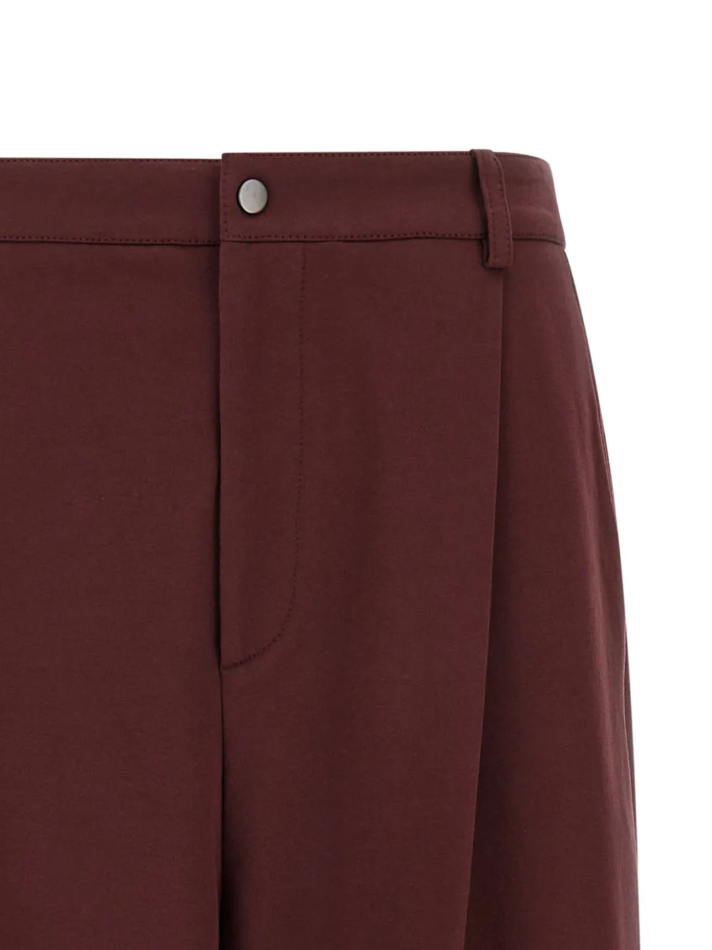Brunello Cucinelli pleated cropped trousers Rood