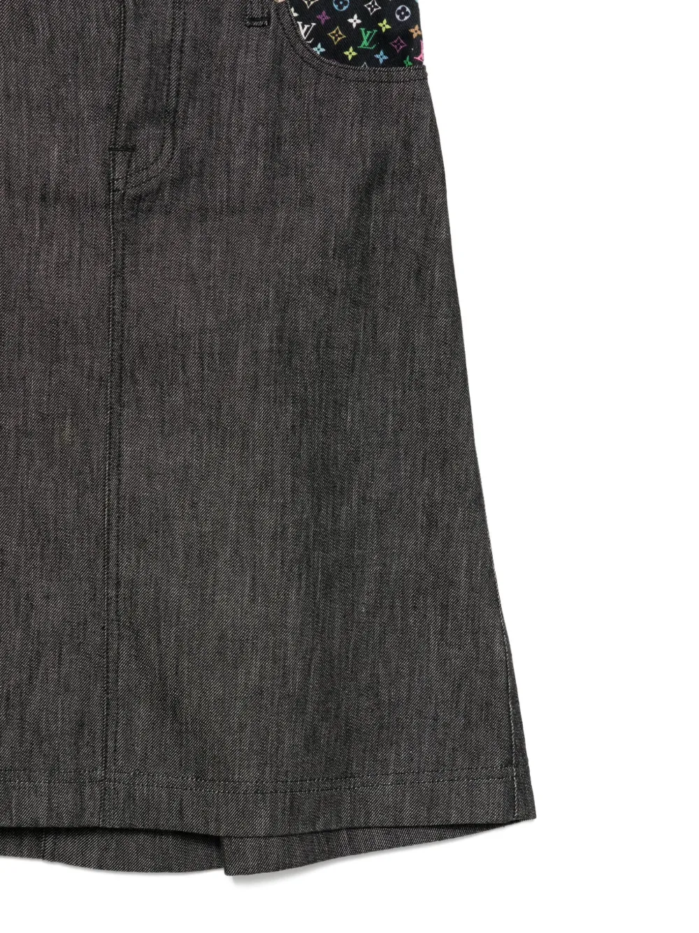 Pre-owned Louis Vuitton 2009 Denim Skirt In Gray