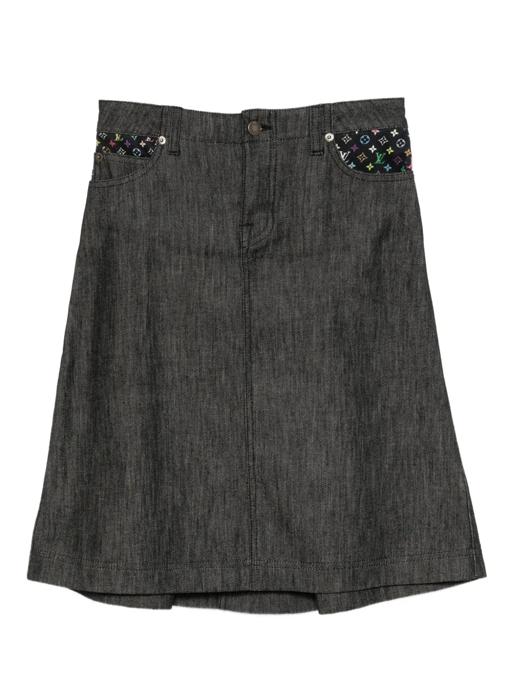 Louis Vuitton Pre-Owned 2009 denim skirt | Grey | Image 1