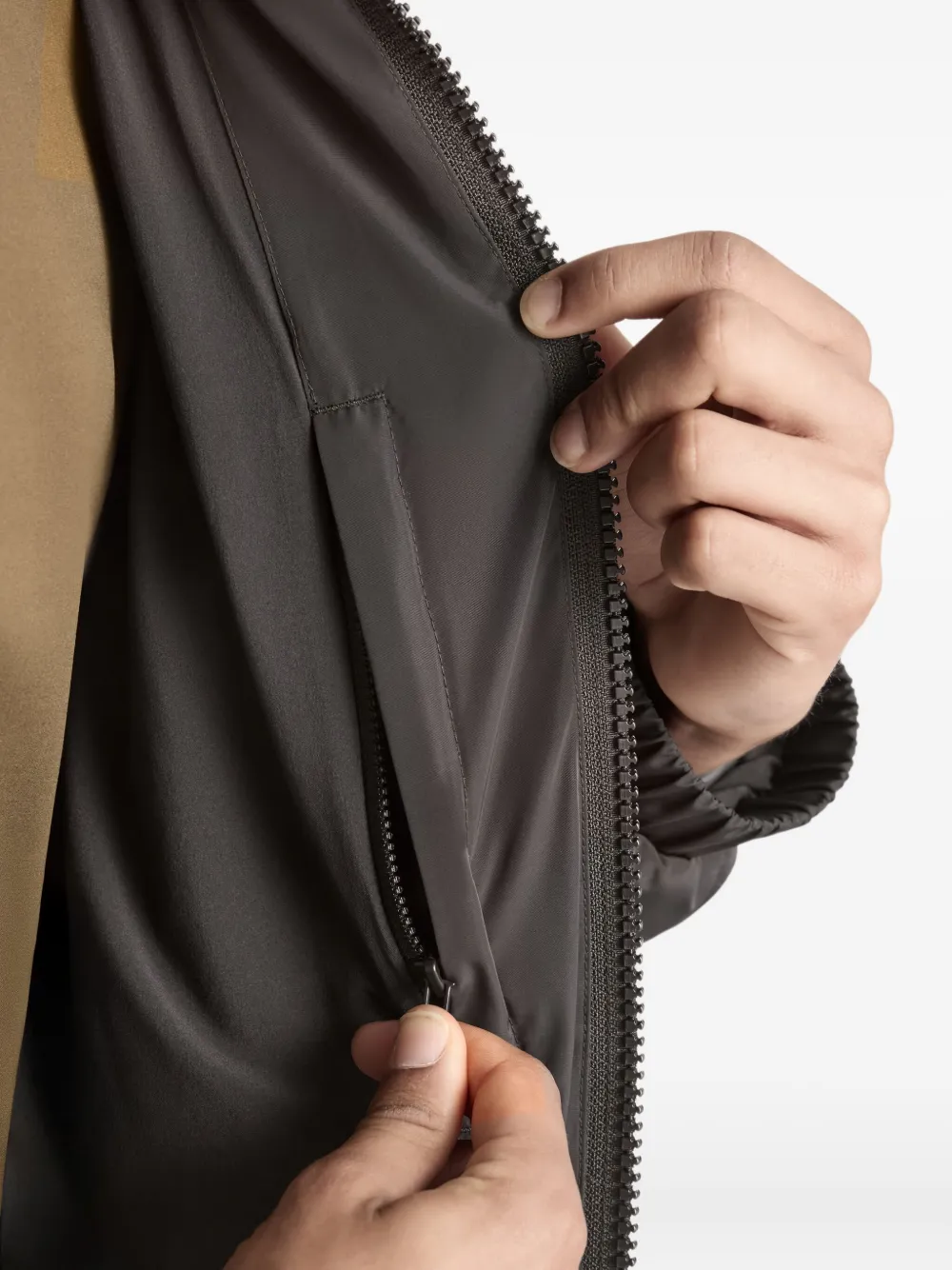 Fusalp Fleece jack met vlakken Beige