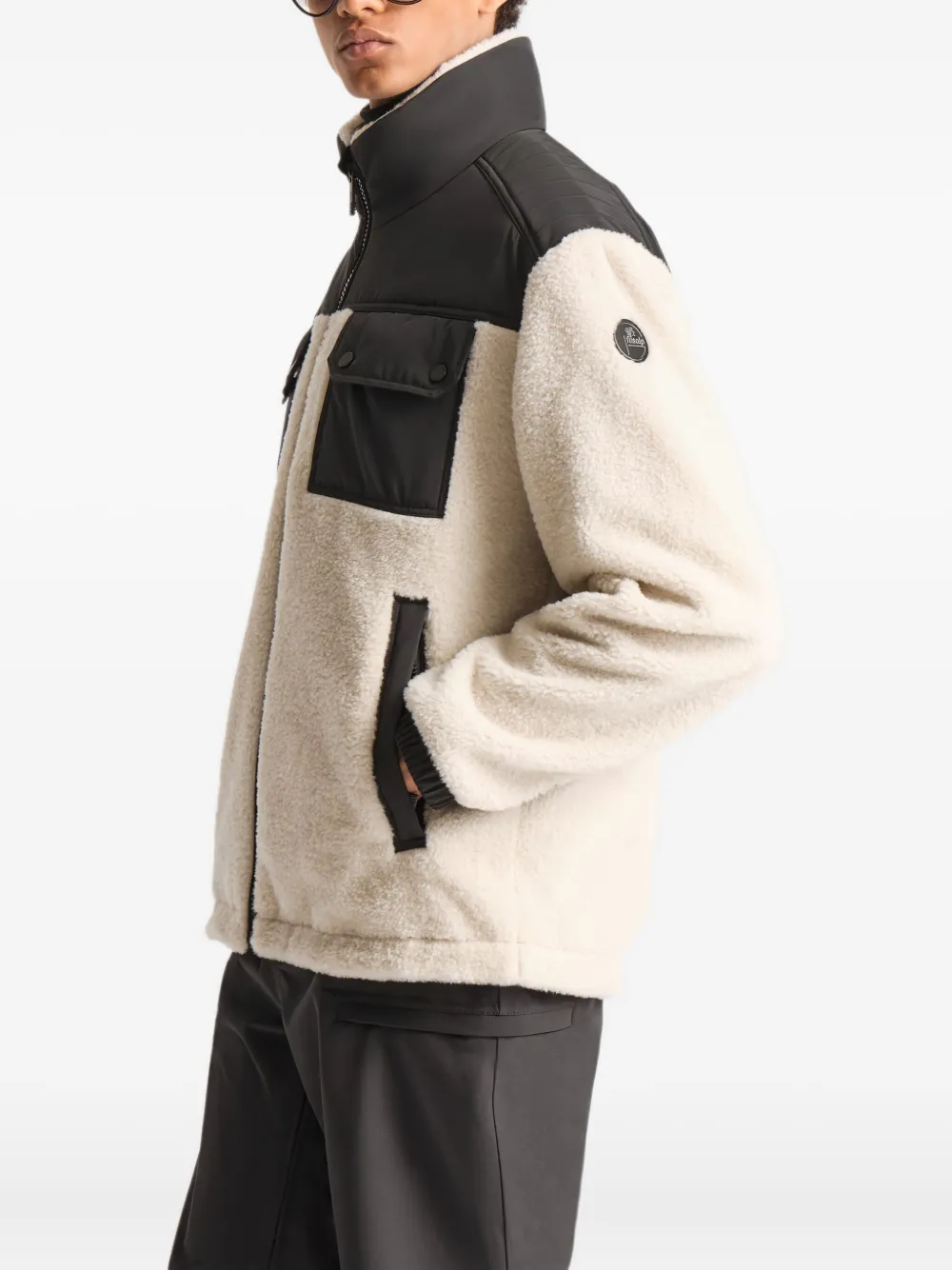 Fusalp Fleece jack met vlakken Beige