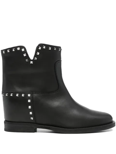 Via Roma 15 25mm stud-embellished leather boots