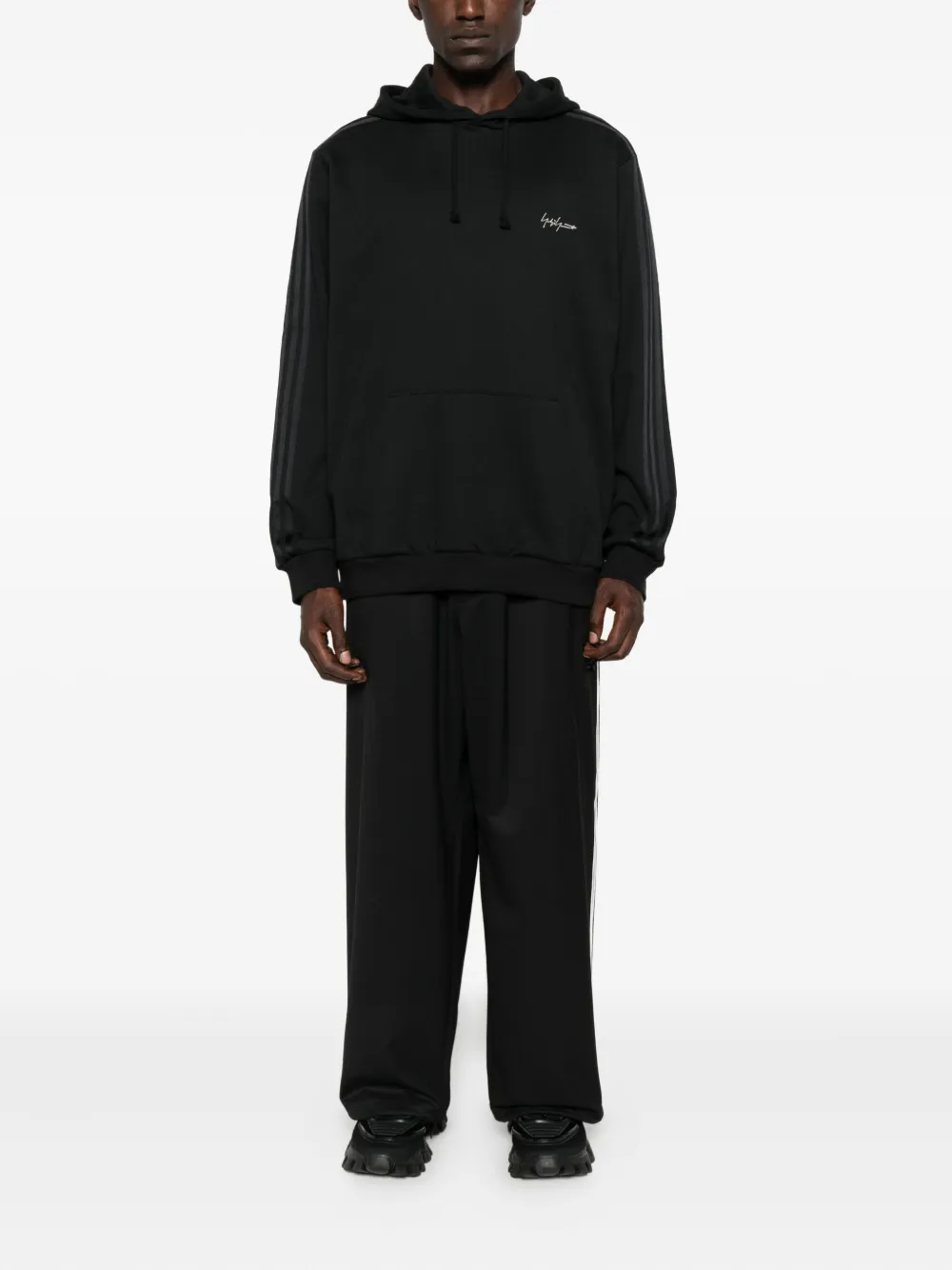 Y-3 side-stripe pocket track pants Zwart