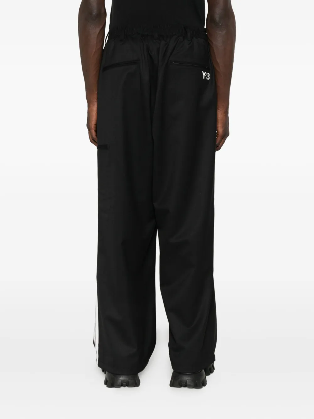 Y-3 side-stripe pocket track pants Zwart