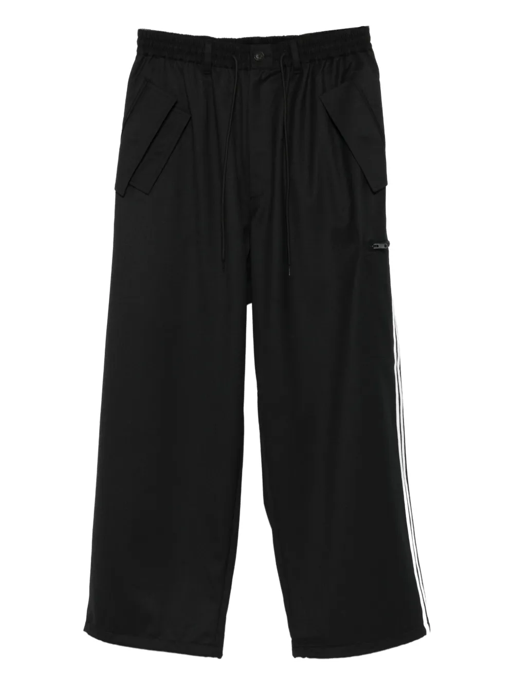 Y-3 side-stripe pocket track pants Zwart