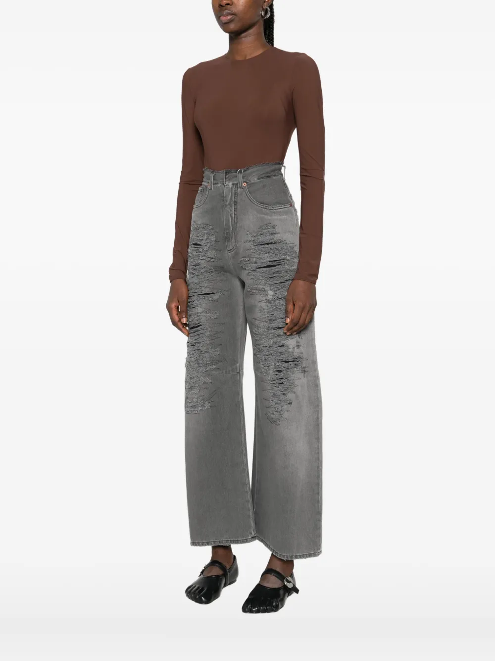 Maison Margiela Body met lange mouwen Bruin
