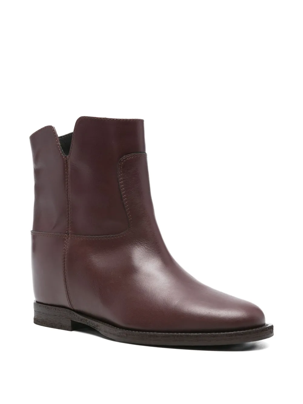 Via Roma 15 25mm leather boots Red
