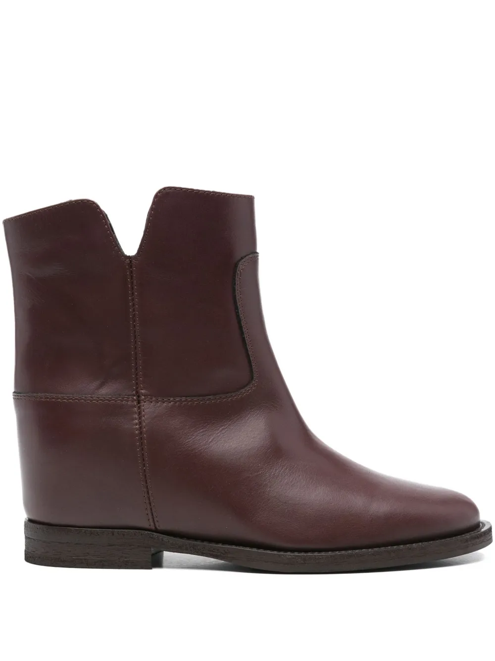 Via Roma 15 25mm leather boots Red