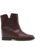 Via Roma 15 25mm leather boots - Red