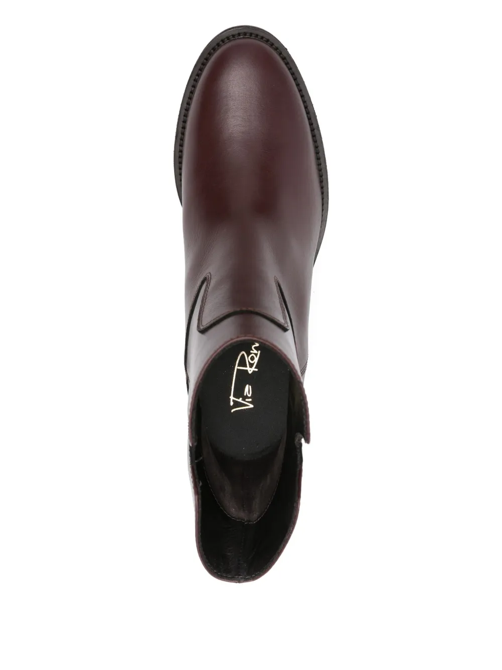 Via Roma 15 25mm leather boots Red