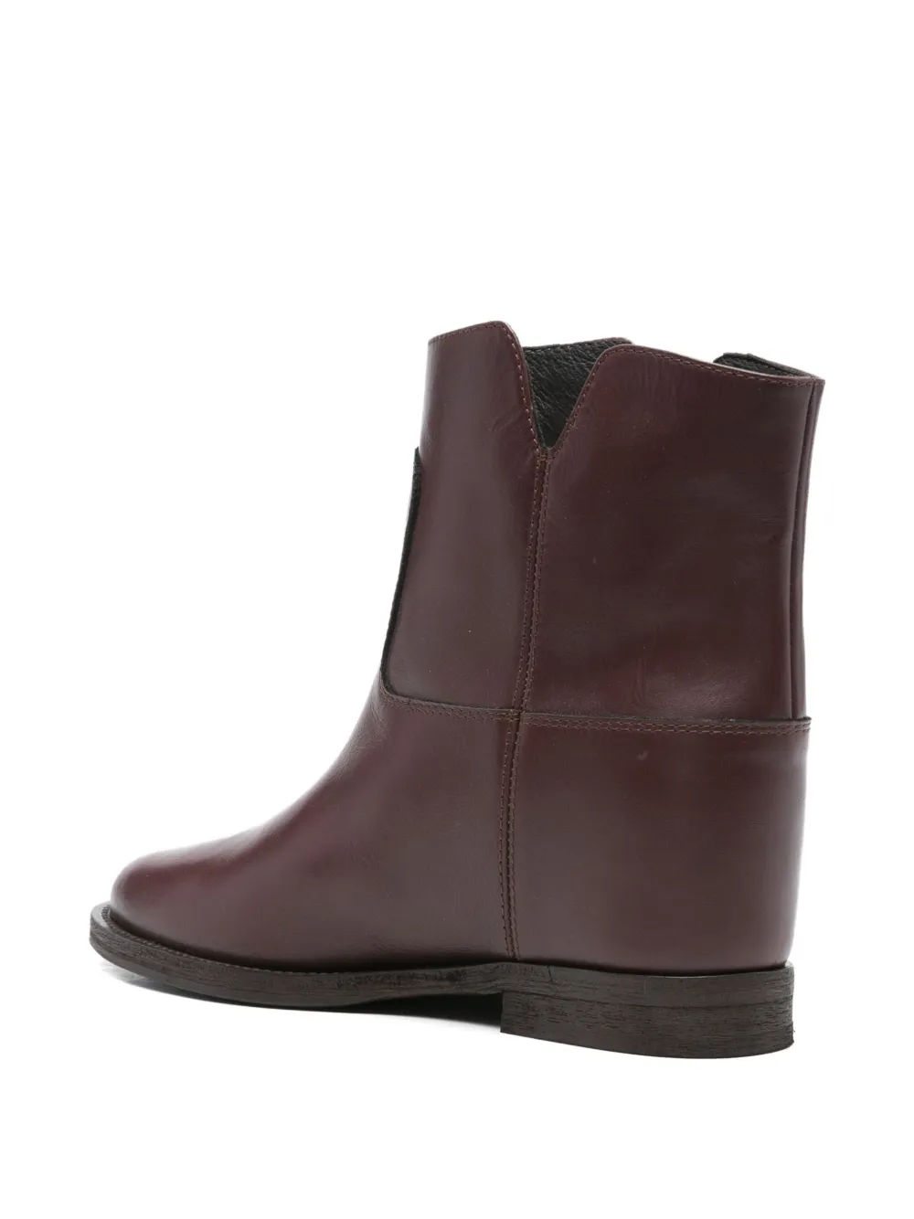 Via Roma 15 25mm leather boots Red