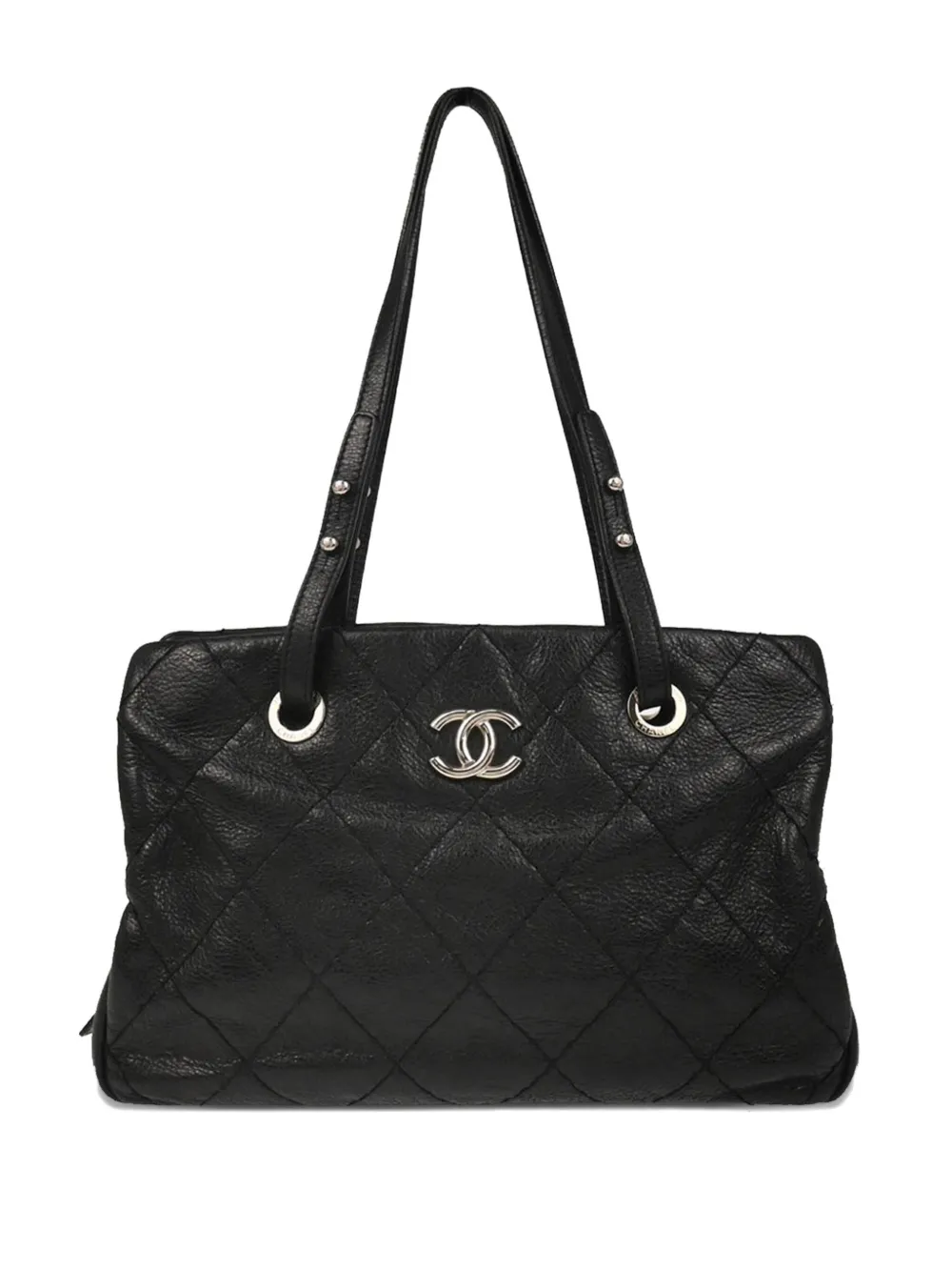CHANEL Pre-Owned 2010 キルティング ハンドバッグ - ブラック CHANEL Pre-Owned 2010 キルティング ハンドバッグ - ブラック