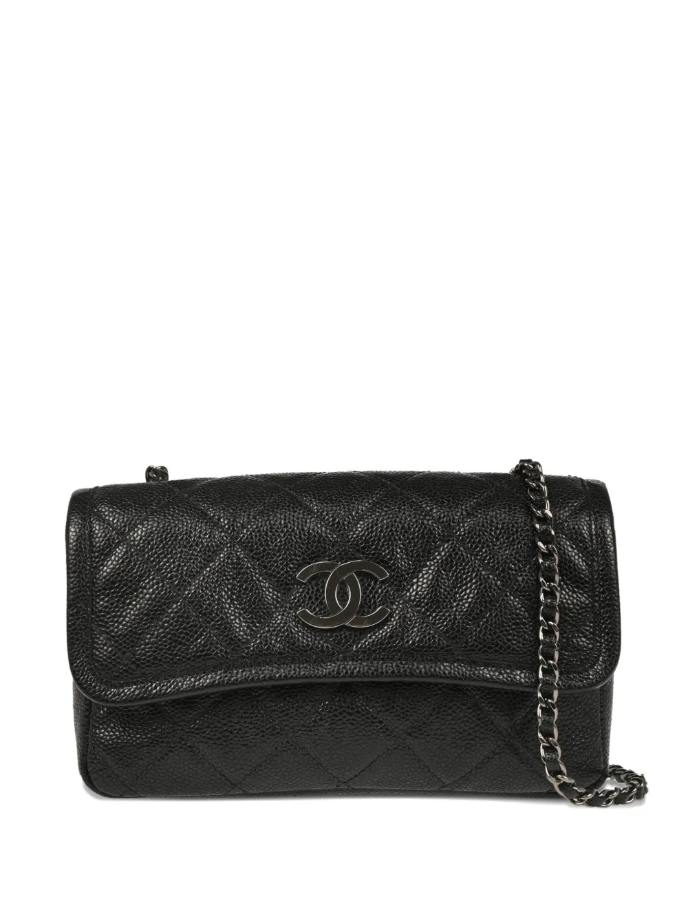 CHANEL Pre-Owned 2014 マトラッセレザー ショルダーバッグ - ブラック