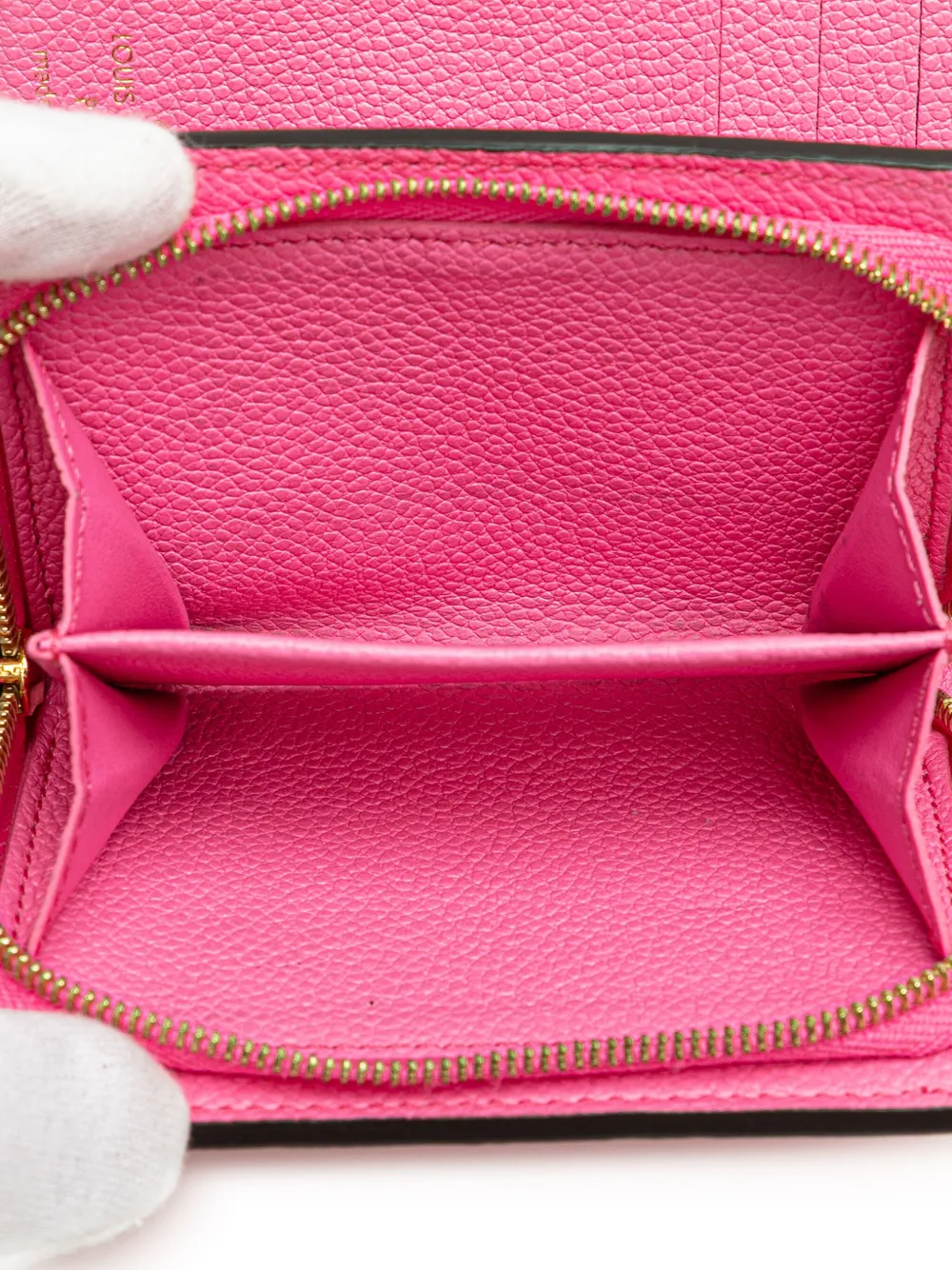 Pre-owned Louis Vuitton 2021-2025 Monogram Empreinte Clea Wallet Small Wallets In Pink