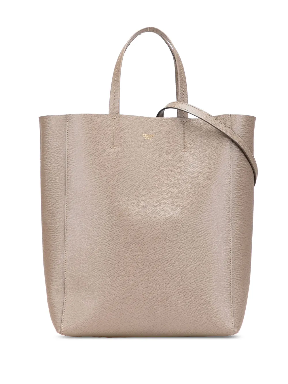 Céline Pre-Owned 2019 Small Grained Calfskin Vertical Cabas satchel | Brown | Image 1