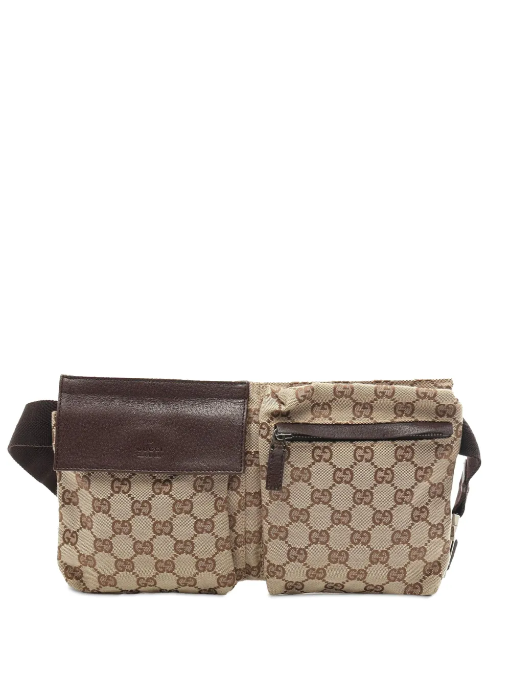 2000-2015 GG Canvas Double Pocket belt bag