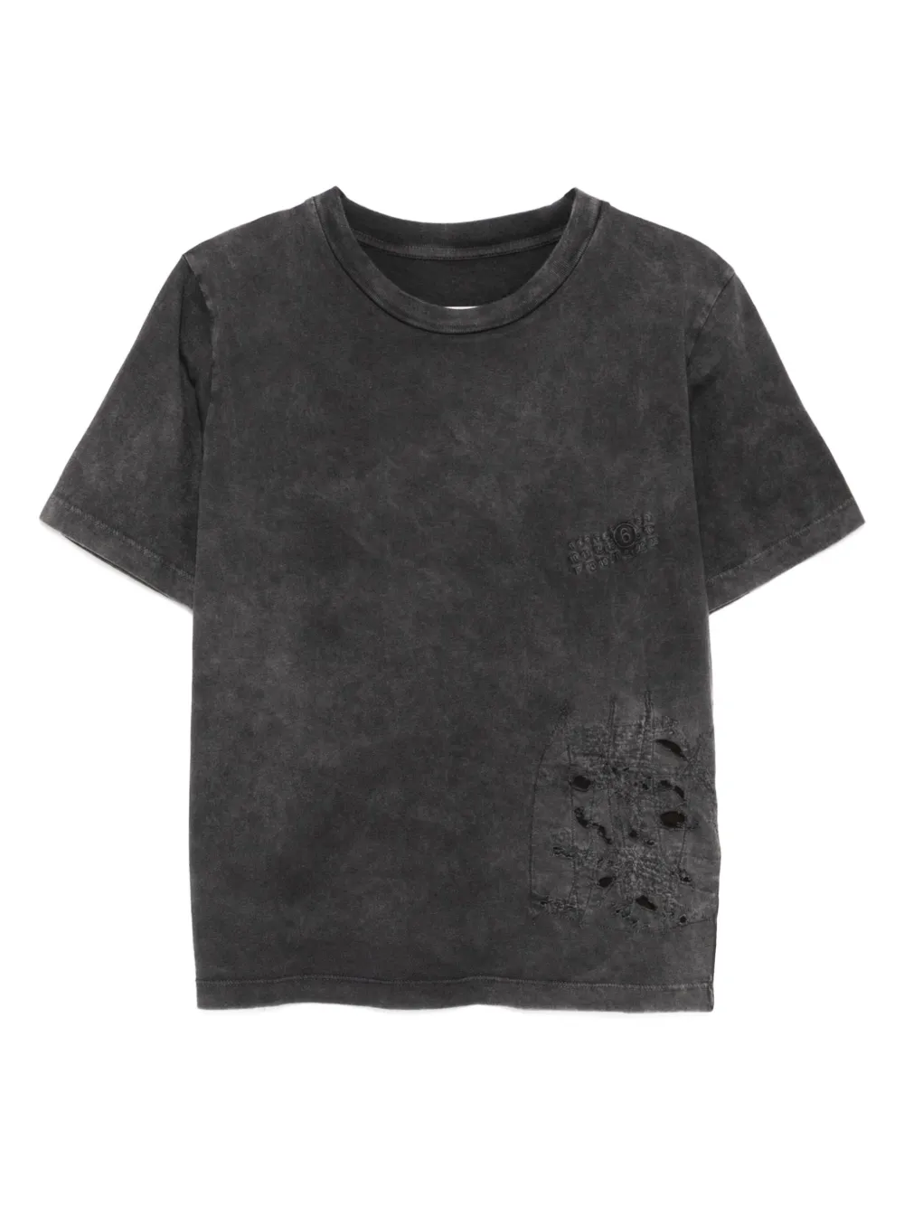 MM6 Maison Margiela Kids logo-embroidered T-shirt | Black | Image 1