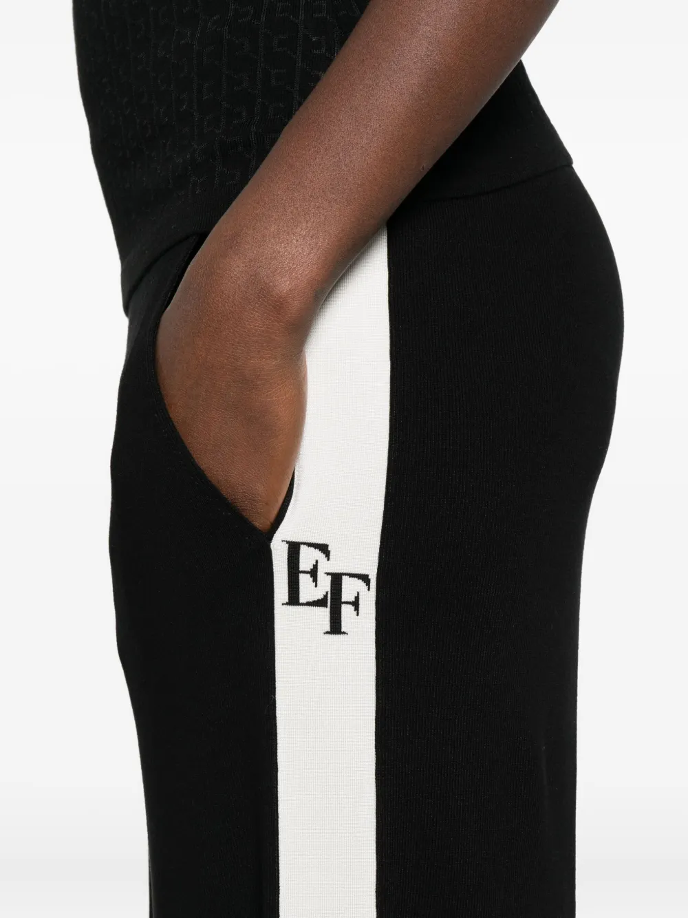 Elisabetta Franchi Broek met logo Zwart