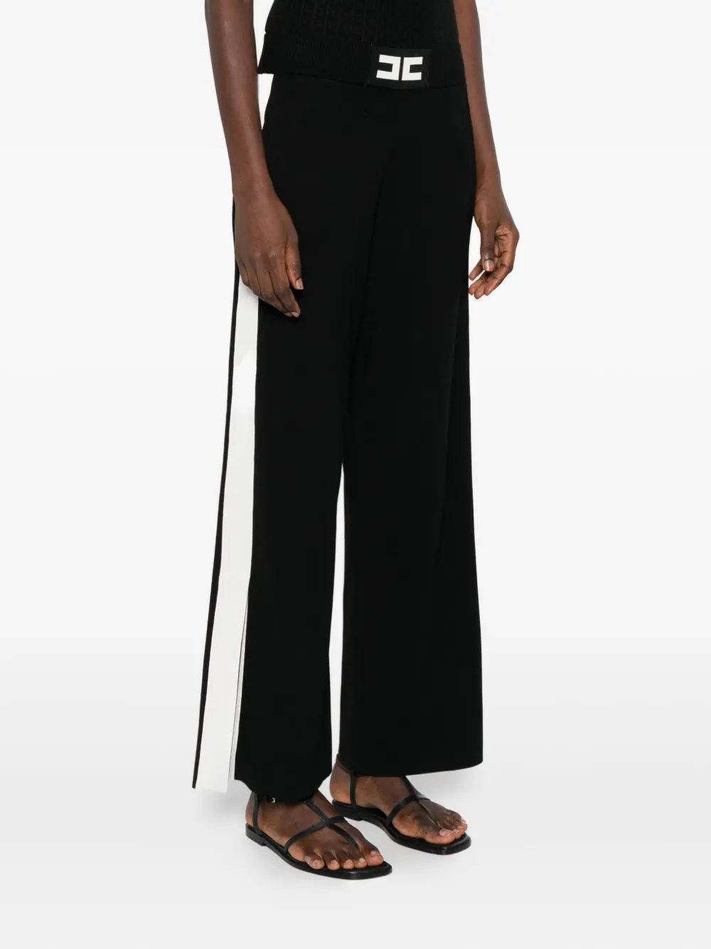 Elisabetta Franchi Broek met logo Zwart