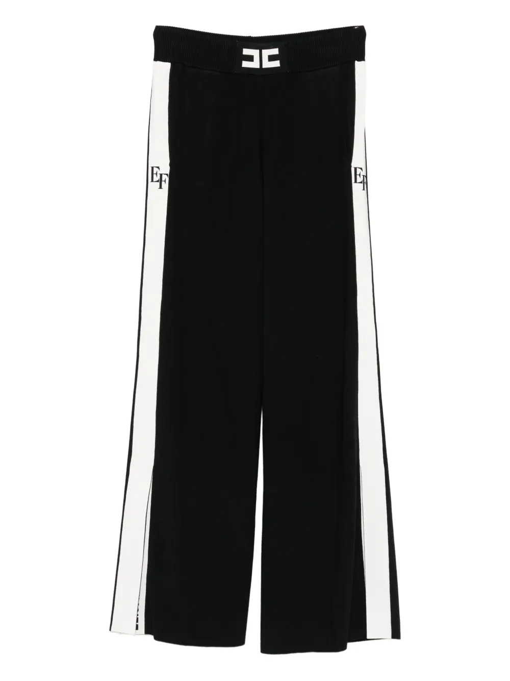 Elisabetta Franchi logo trousers Zwart