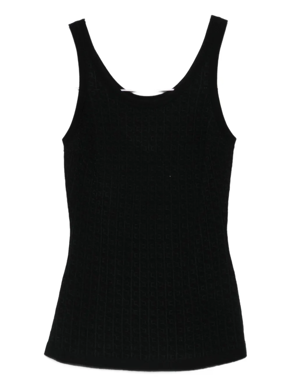 Elisabetta Franchi textured tank top Zwart