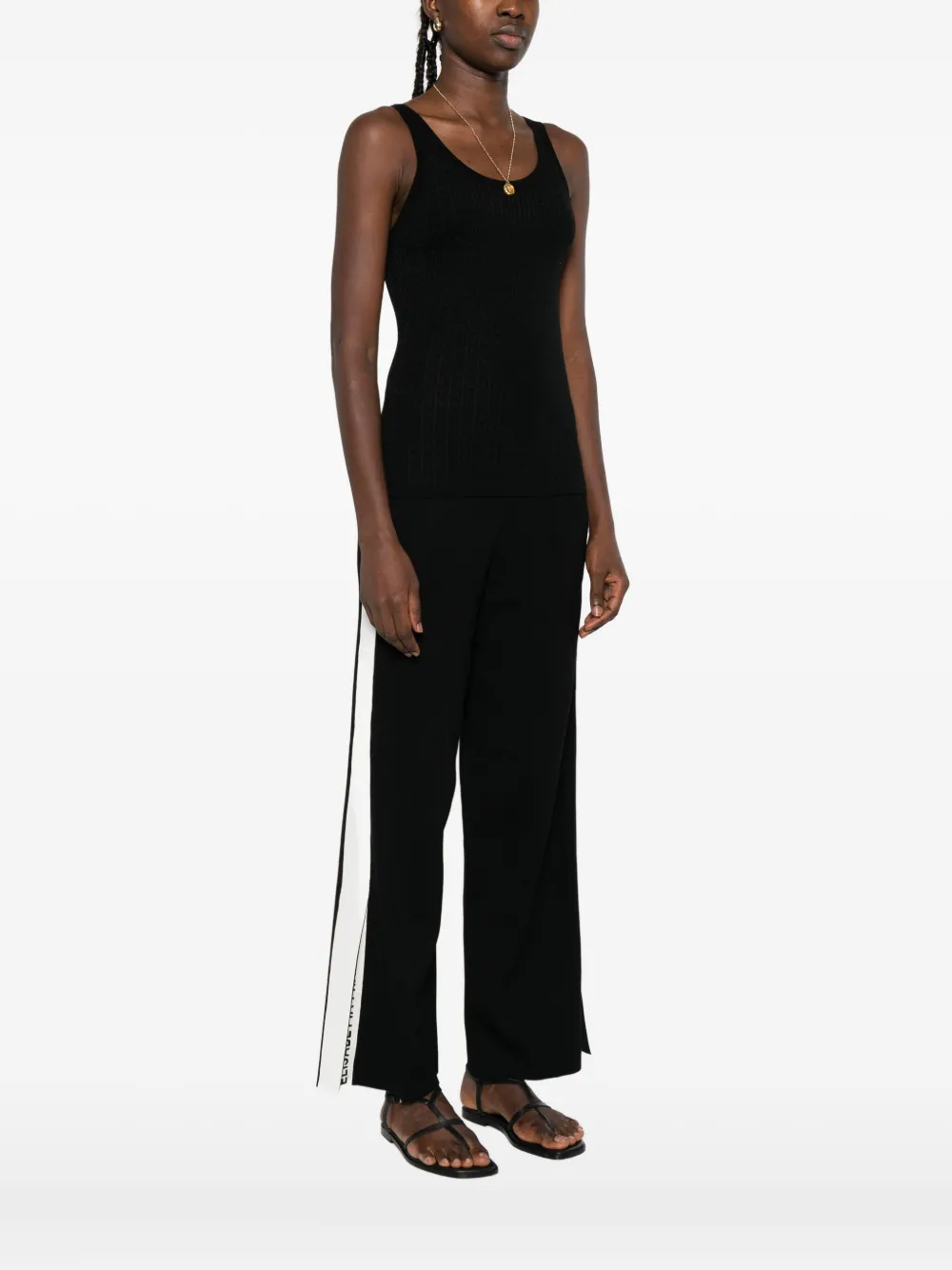 Elisabetta Franchi Tanktop met textuur Zwart