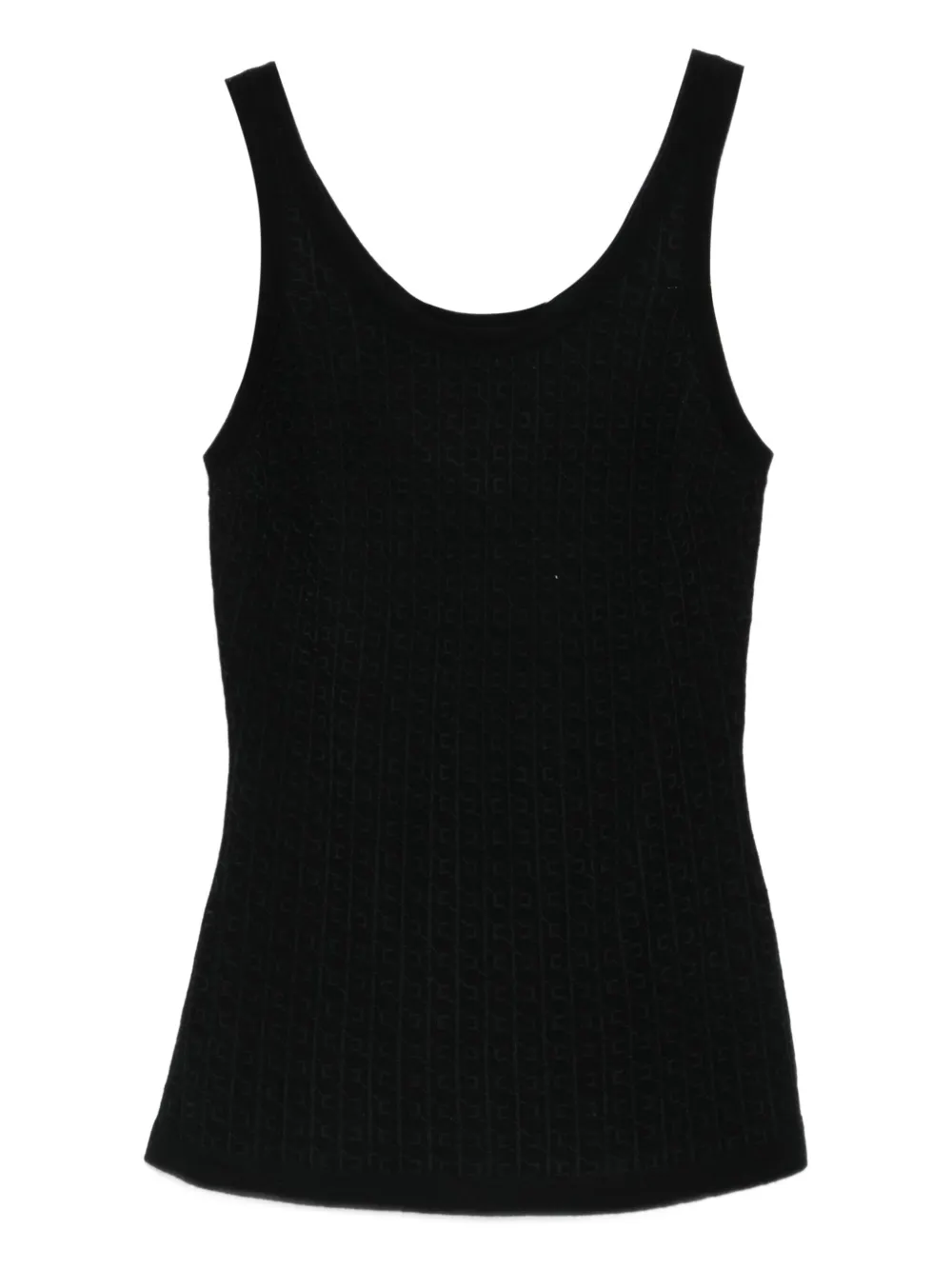 Elisabetta Franchi Tanktop met textuur Zwart