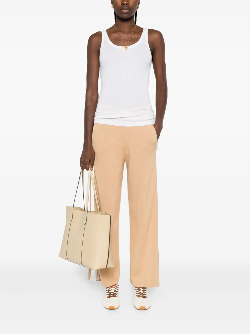 Elisabetta Franchi Scoop-neck Tank Top In Neutral