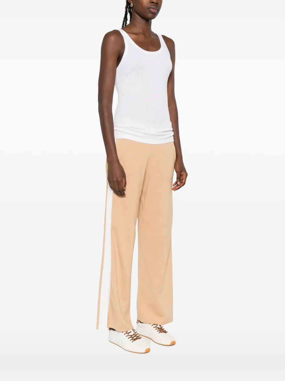Elisabetta Franchi Scoop-neck Tank Top In Neutral