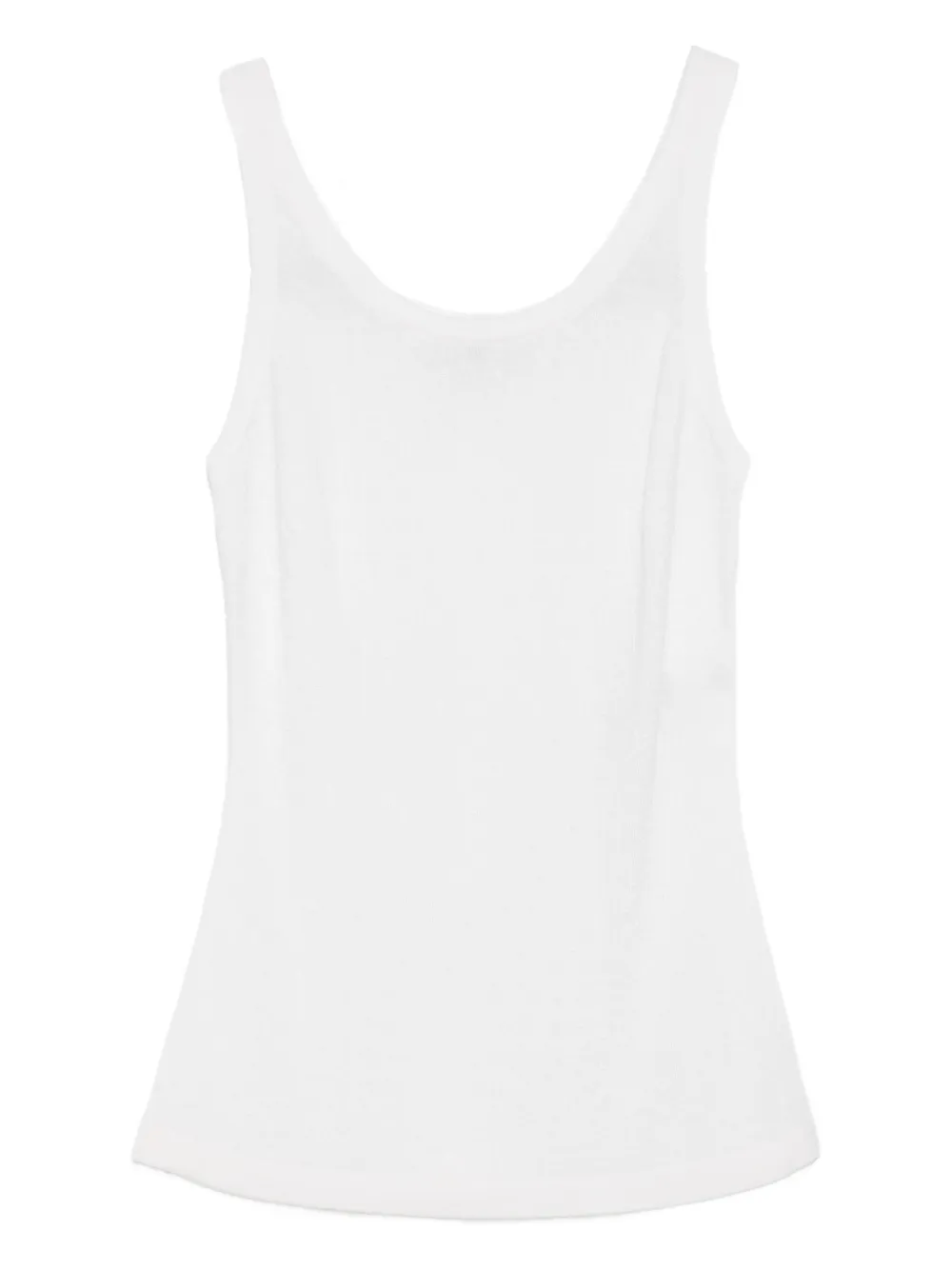 Elisabetta Franchi Tanktop met diepe ronde hals Beige