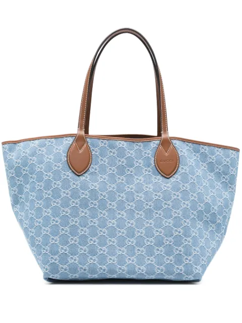 Gucci Totissima monogram-pattern denim tote bag