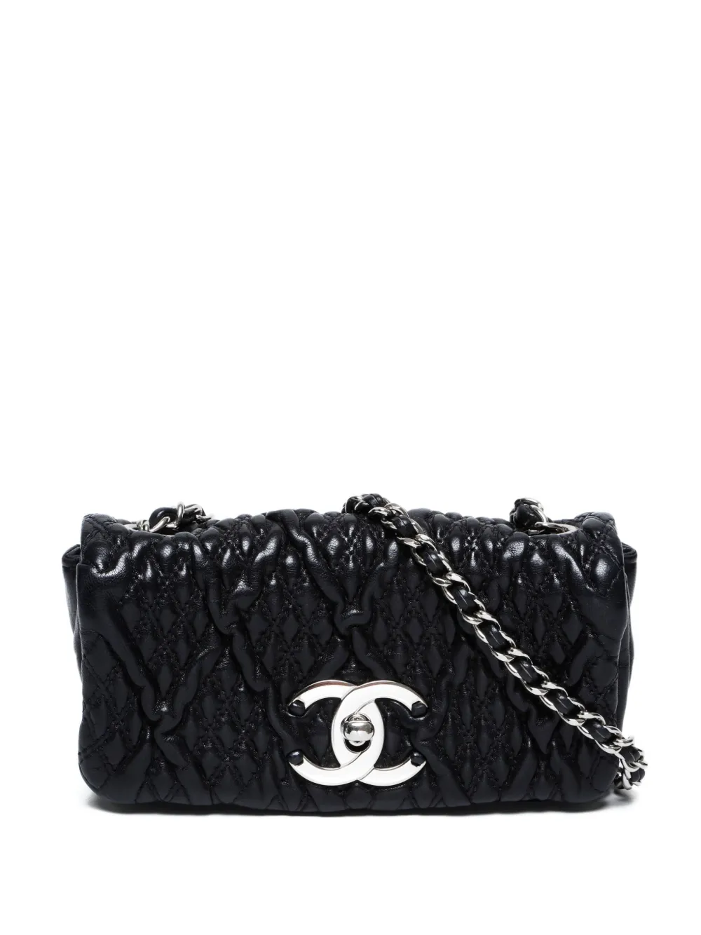CHANEL Pre-Owned 2009-2010 フラップ ショルダーバッグ ミニ - ブラック CHANEL Pre-Owned 2009-2010 フラップ ショルダーバッグ ミニ - ブラック