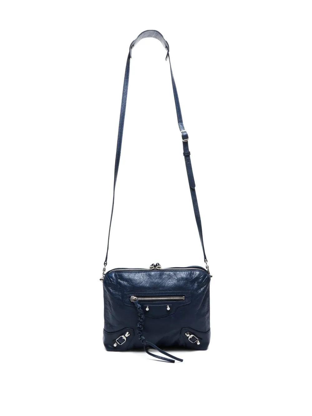 Pre-owned Balenciaga 2000-2020 Motocross Classic Reporter Crossbody Bag In Blue