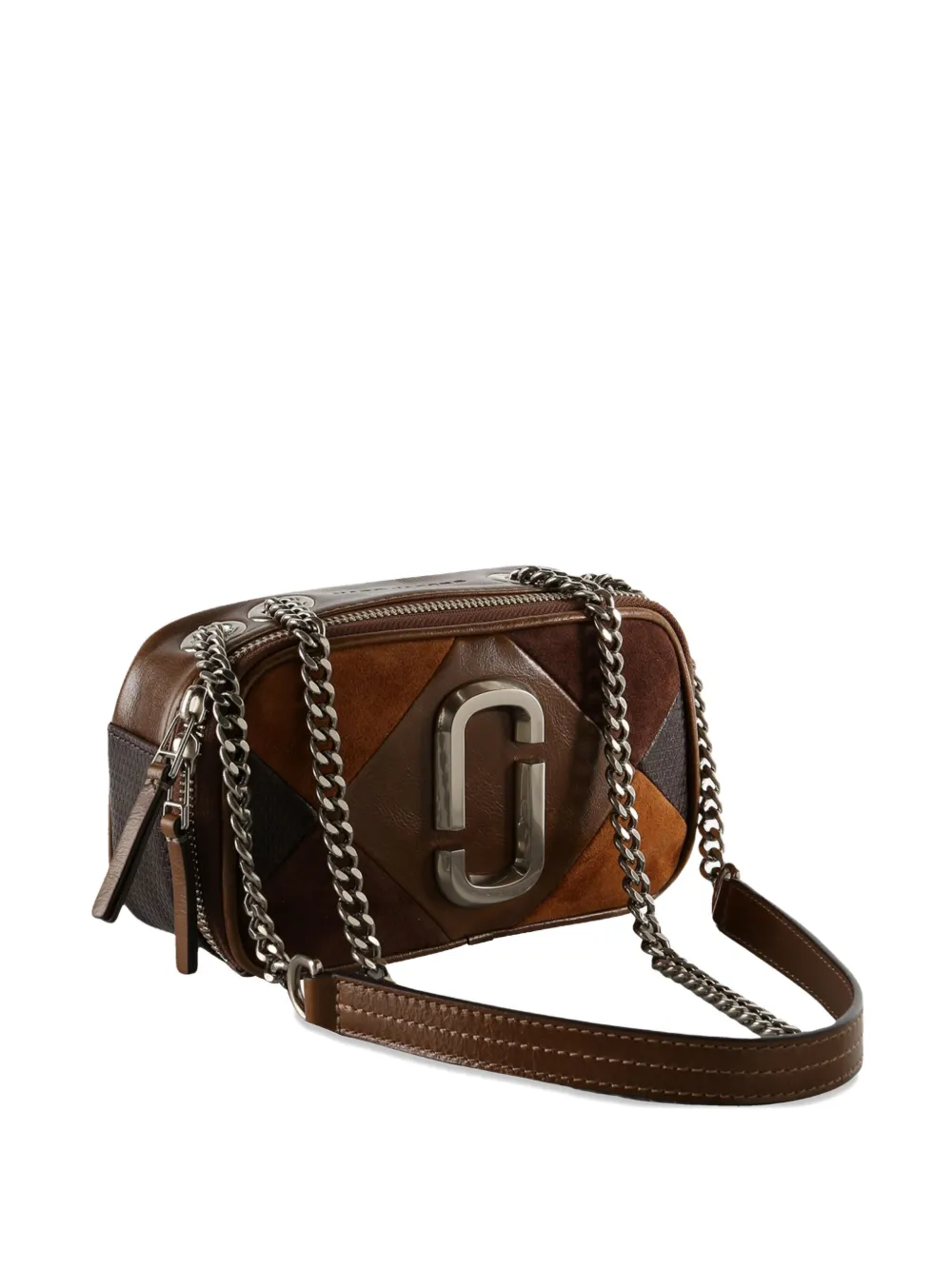 Marc Jacobs mini The Snapshot patchwork shoulder bag Bruin