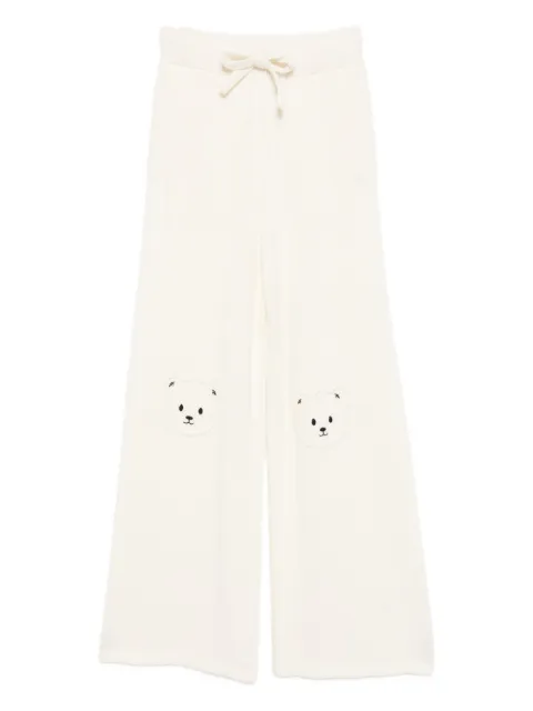 Joshua Sanders teddy-embellished knitted trousers