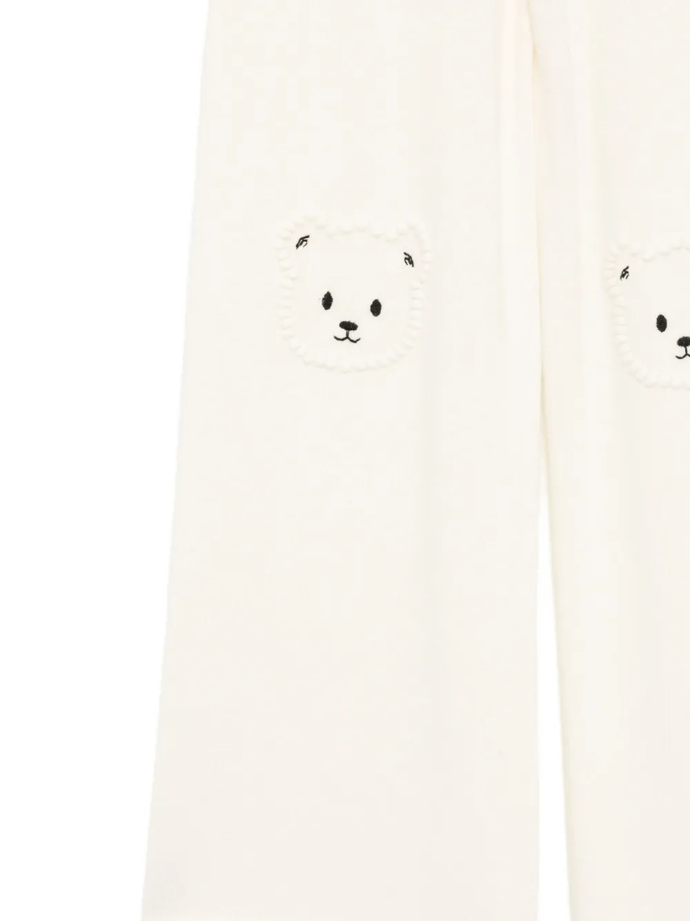 Joshua Sanders Teddy-embellished Knitted Trousers In White