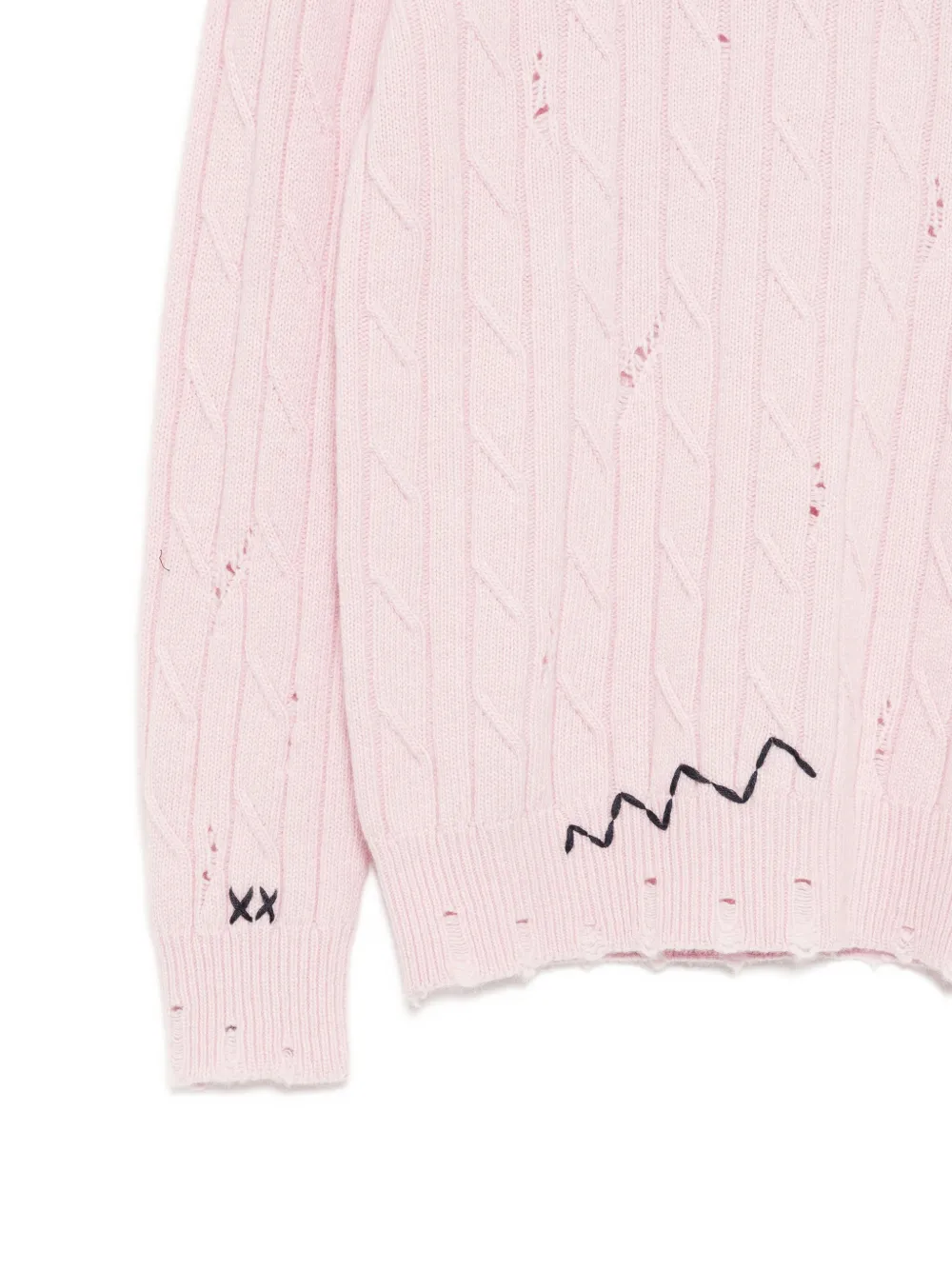 Joshua Sanders Distressed Jumper In Pink