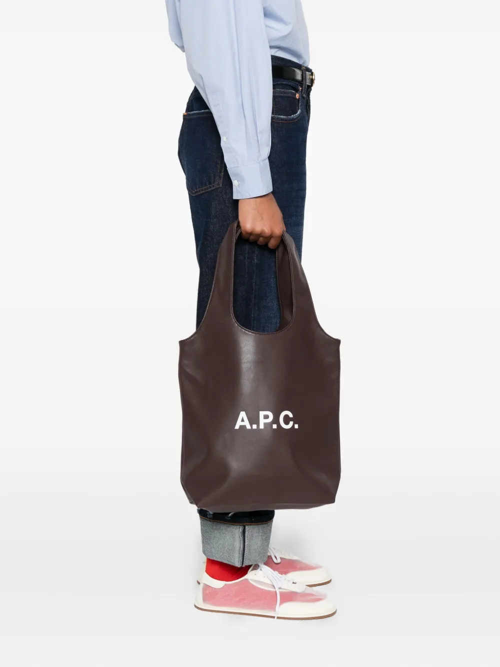 A.P.C. small Ninon logo tote bag - Bruin