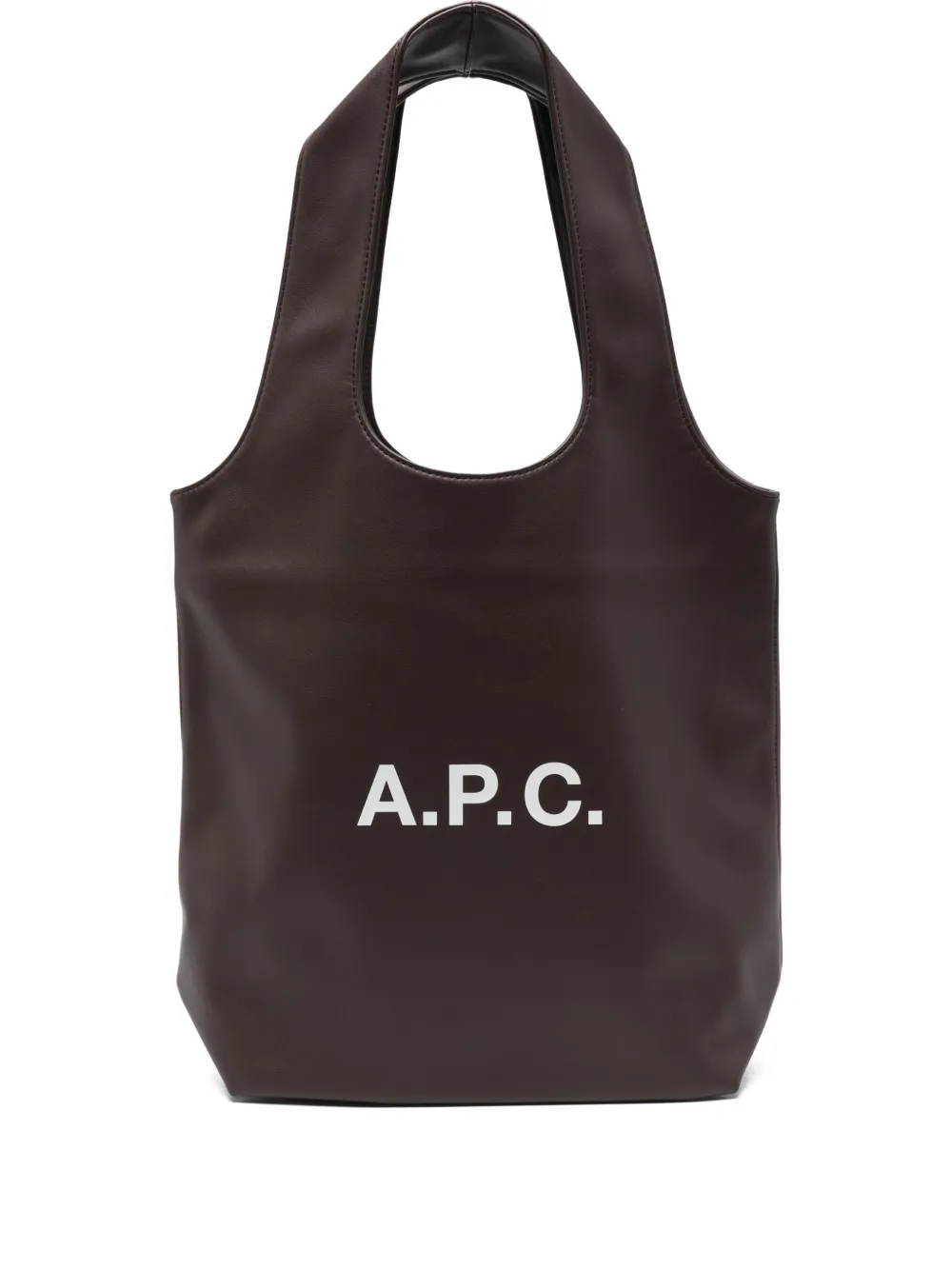 A.P.C. Kleine Ninon shopper met logo Bruin