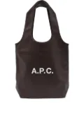 A.P.C. small Ninon logo tote bag - Brown