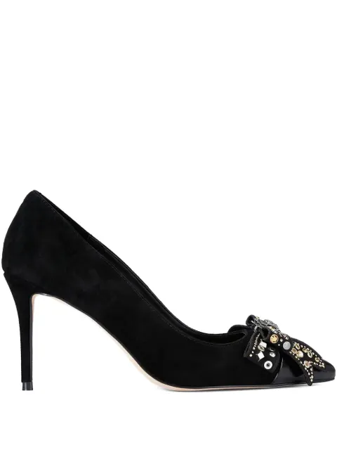Kurt Geiger London embellished bow pumps