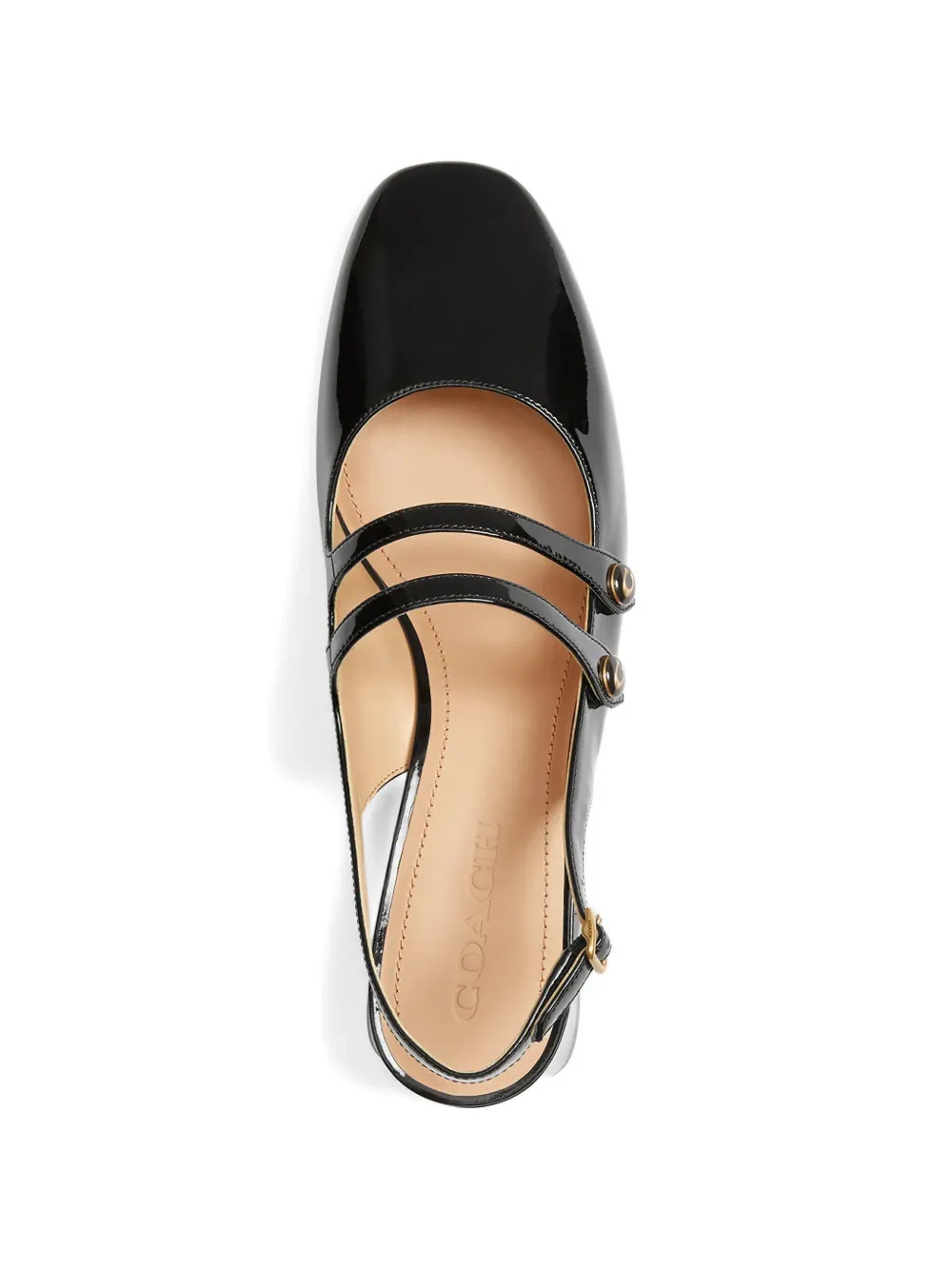 Coach Mary Jane pumps met blokhak Zwart