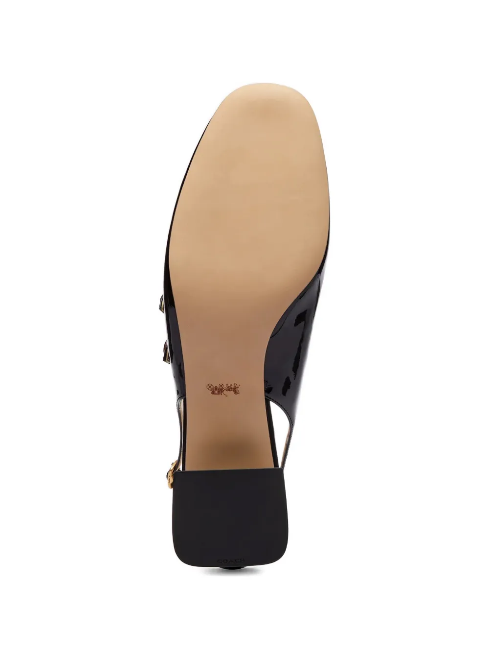Coach Mary Jane pumps met blokhak Zwart