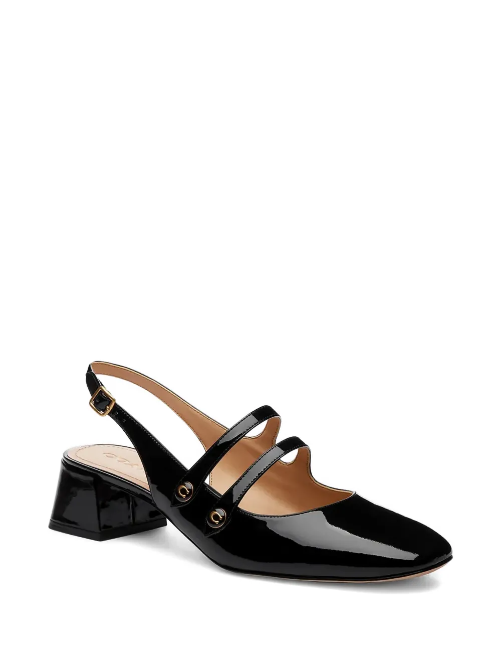Coach Mary Jane pumps met blokhak Zwart