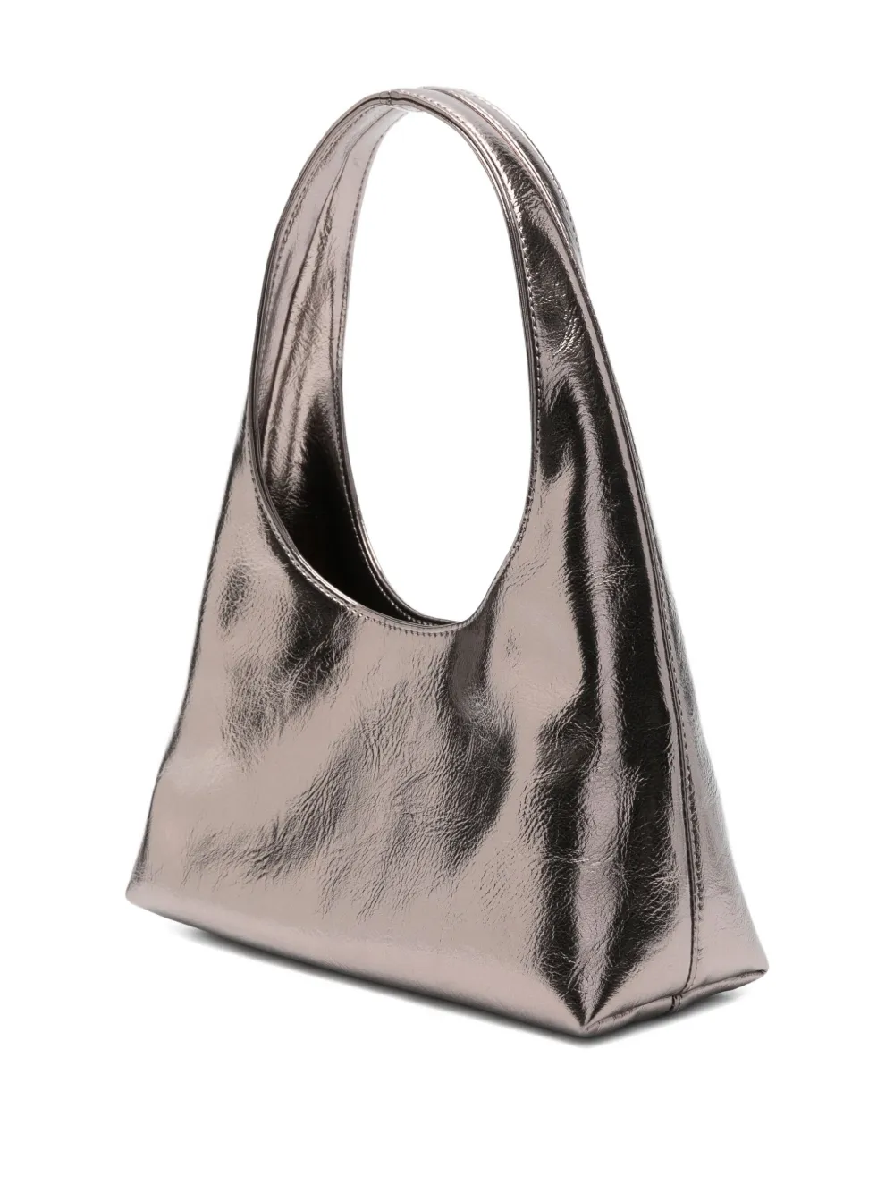 A.P.C. Kleine metallic schoudertas met logo Zilver