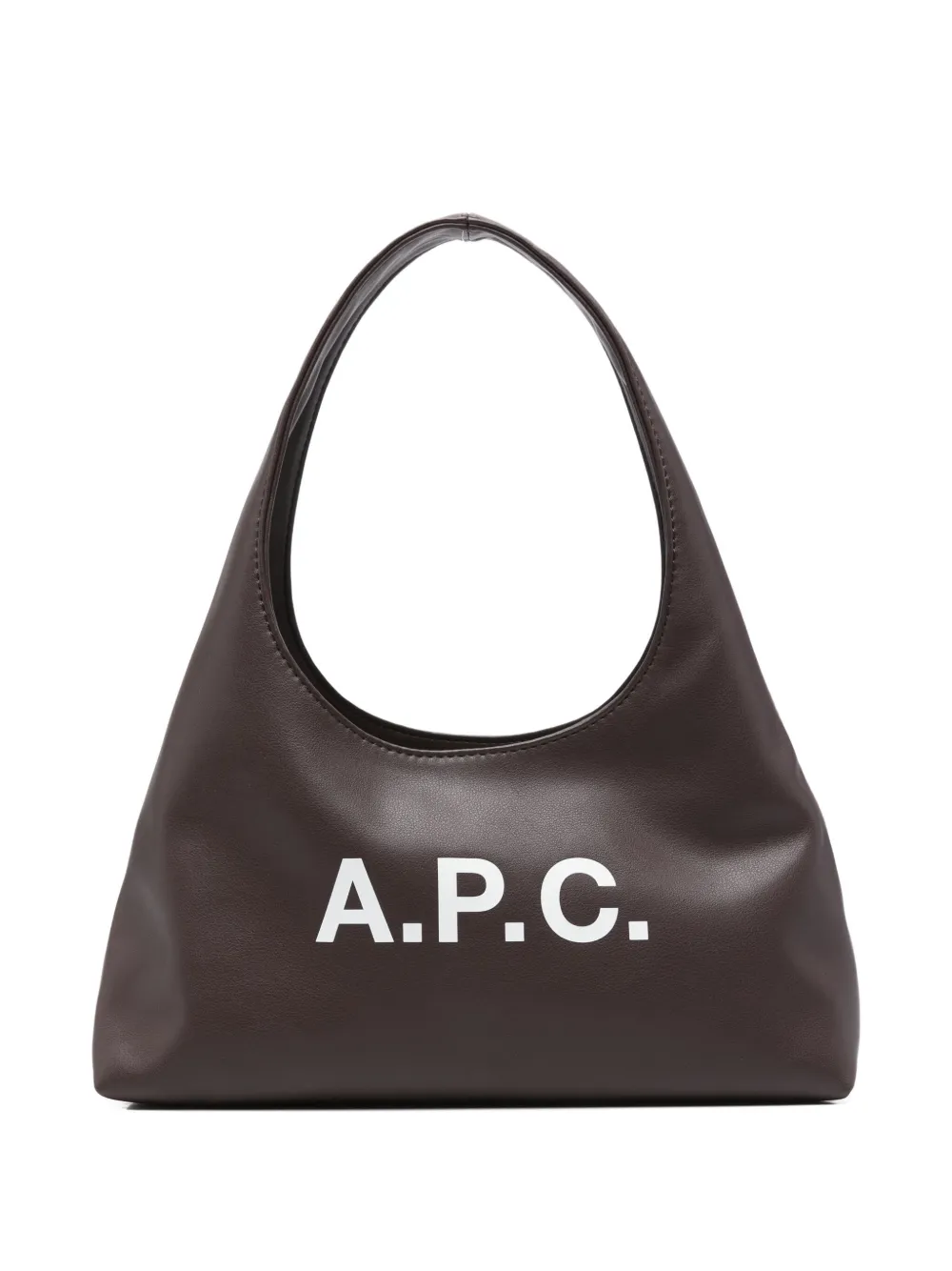 A.P.C. Schoudertas met logoplakkaat Bruin